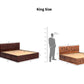 Phorma King Front Drawer Storage Bed-Teak