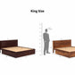 Deck King Side Drawer Bed-Teak